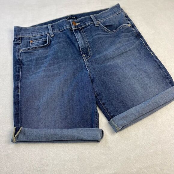 LEVEL 99 ANTHROPOLOGIE DENIM SHORTS JAIMEE BERMUDA ROLL UP HEM - Picture 1 of 12